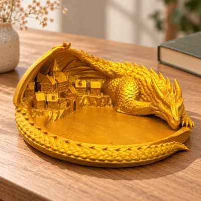 Sleeping dragon catch-all tray