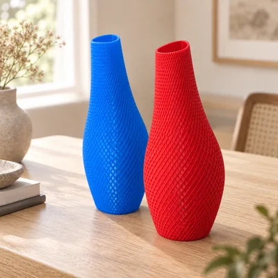 Diamond-textured vase
